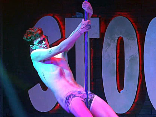 Video of sexy male stripper