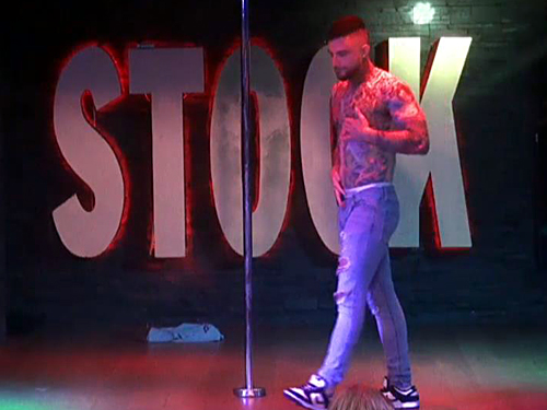 Video of sexy male stripper