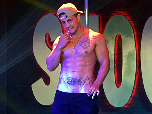 Video of sexy male stripper