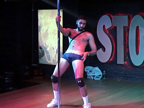 Video of sexy male stripper