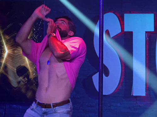 Video of sexy male stripper