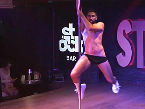 Video of sexy male stripper